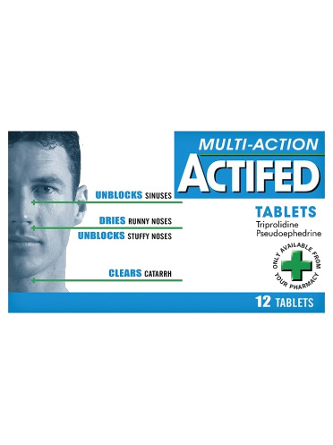 Actifed Multi-Action Tablets 12 Tablets