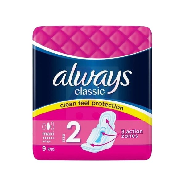 Always Maxi Classic Long Plus Pads x9