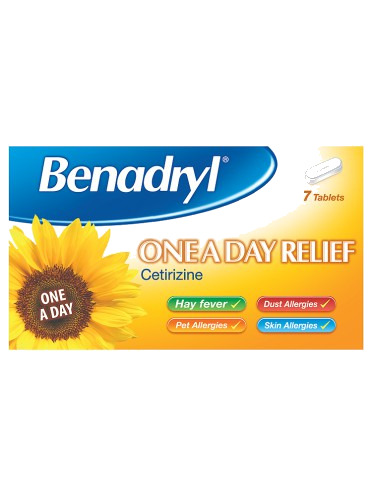Benadryl One A Day Relief 7 Tablets