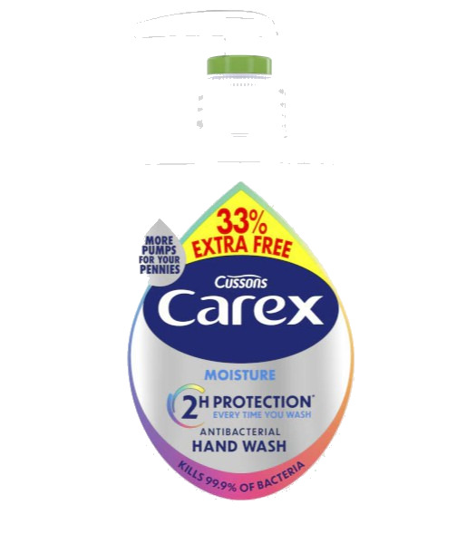 Carex Handwash Moisture 33% Extra Free 333ml