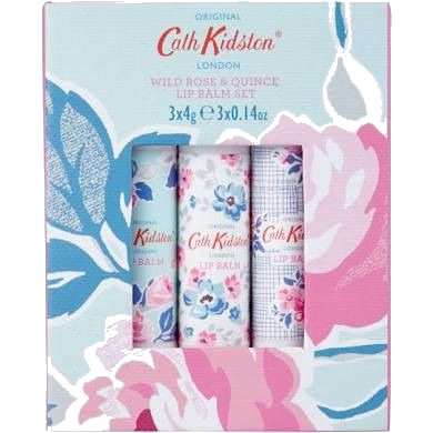 Cath Kidston Wild Rose & Quince Lip Balm Set 3 x 4g
