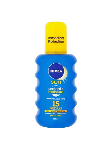 NIVEA SUN Protect & Moisture Moisturising Sun Spray 15 Medium 200ml
