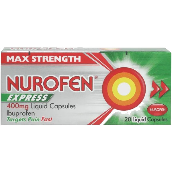Nurofen Express 400mg Liquid Capsules 20 Liquid Caps