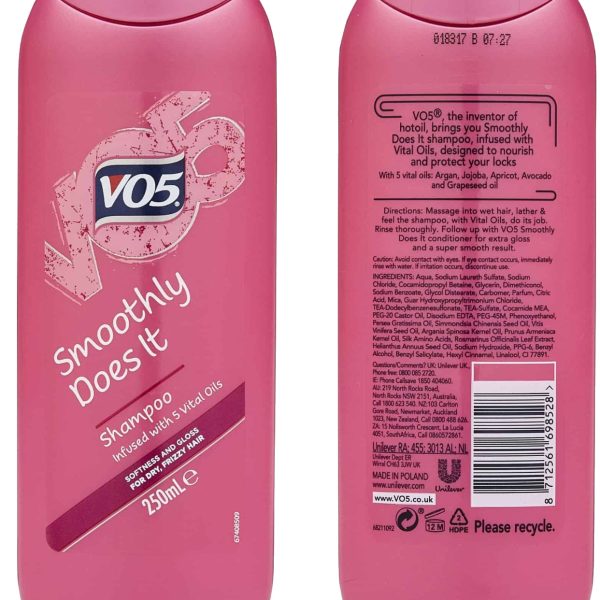 VO5 Elixir Gloss Me Smoothly Shampoo 250ml