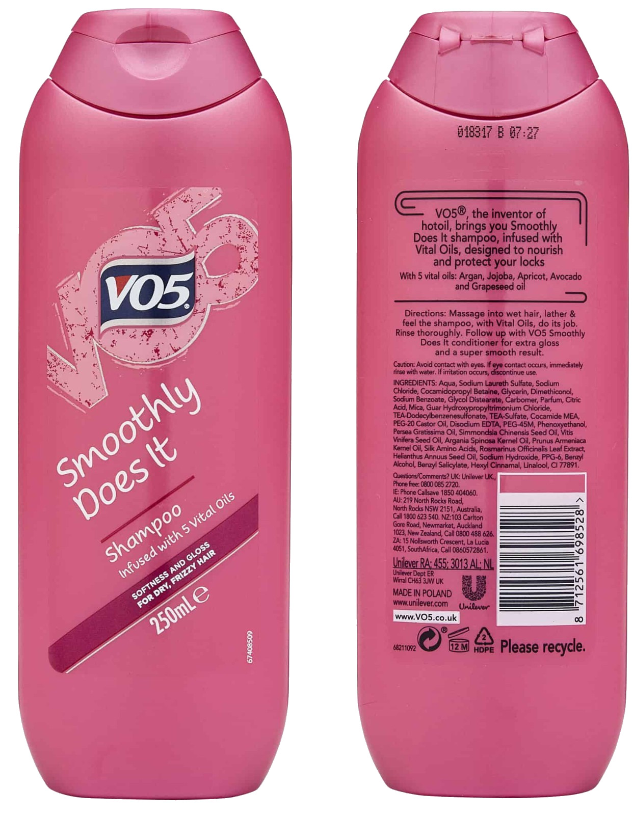 VO5 Elixir Gloss Me Smoothly Shampoo 250ml